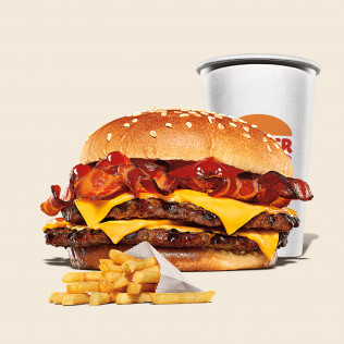 COMBO DOUBLE WHOPPER BBQ BACON CHEESE